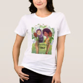 Together Stronger Womens Day Portrait with Roses Tri-Blend Shirt (Voorkant)