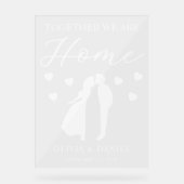 Together We Are Home Custom Wedding Acryl Bord (Voorkant)