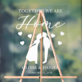 Together We Are Home Custom Wedding Acryl Bord (Neutraal)
