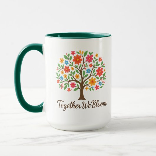 Together We Bloom Floral Mug Mok (Links)