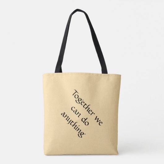 Together we can shopper tote bag (Achterkant)