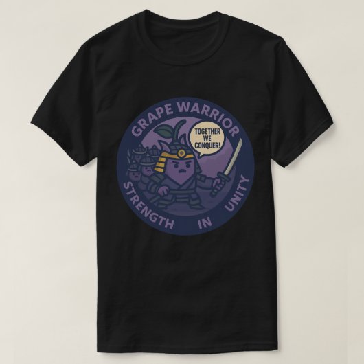 Together We Conquer Samurai Grape  T-shirt (Design voorkant)