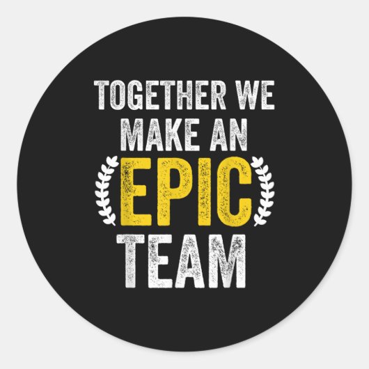 Together We Make An Ec Team - Awesome Coworkers Te Ronde Sticker (Voorkant)