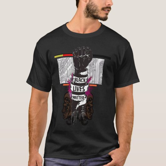 Together We Rise Black Lives Matte T-shirt (Voorkant)