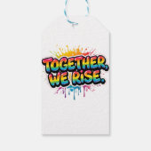 Together We Rise Rainbow Quote Design Cadeaulabel (Achterkant)