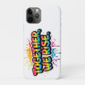 Together We Rise Rainbow Quote Design Case-Mate iPhone Case (Achterkant)