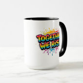 Together We Rise Rainbow Quote Design Mok (Voorkant rechts)