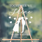 Together We Shine Custom Wedding Acryl Bord (Neutraal)