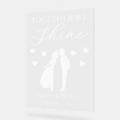 Together We Shine Custom Wedding Acryl Bord (Hoek)