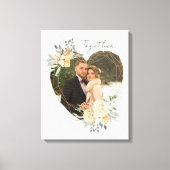 Together Wedding Foto van Geometric Floral Heart F Canvas Afdruk (Voorkant)