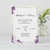 Together With Their Families Wedding Invitation Wo Kaart (Staand voorkant)