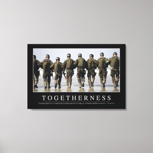 Togetherheid: Inspirerend prijsopgave Canvas Afdruk (Voorkant)
