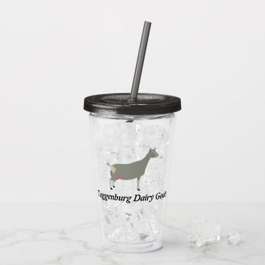Toggenburg Dairy Goat Acryl Drinkbeker (Achterkant ijs)