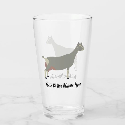 Toggenburg Dairy Goat Glas (Achterkant)