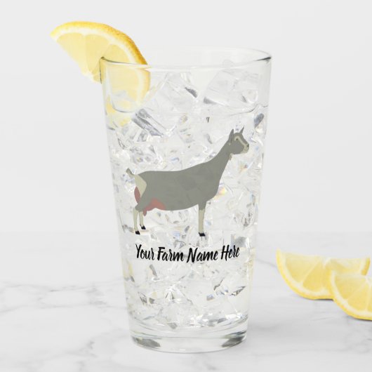 Toggenburg Dairy Goat Glas (Voorkant ijs)