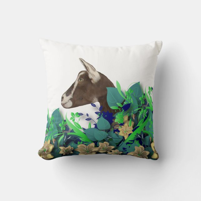 Toggenburg Dairy Goat Herd Name Goat Pillow Kussen (Voorkant)