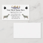 Toggenburg Dairy Goat Visitekaartje (Voorkant / Achterkant)