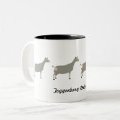 Toggenburg Dairy Goats Tweekleurige Koffiemok (Voorkant links)