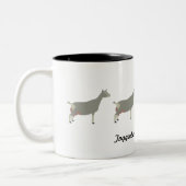 Toggenburg Dairy Goats Tweekleurige Koffiemok (Links)