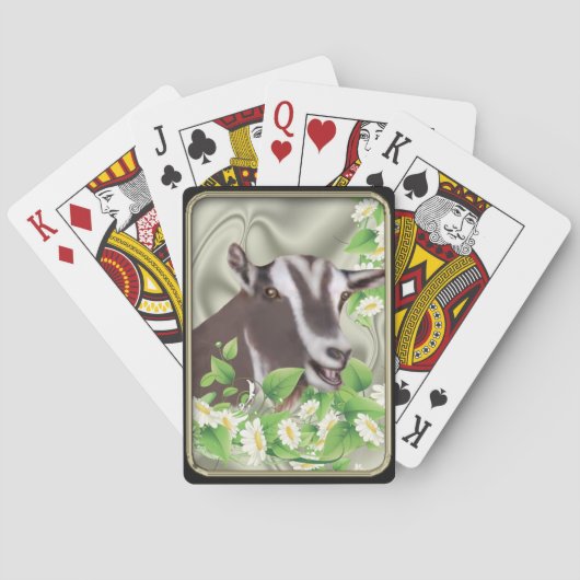 Toggenburg Dwerggeit Daisies Bicycle® Speelauto Speelkaarten (Achterkant)