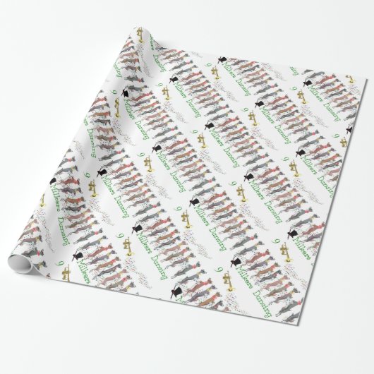 Toggenburg Geiten Dansen Kerst Wrapping Paper Cadeaupapier (Uitgerold)