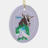 Toggenburg Goat Wreath Holiday Ornament (Rechts)