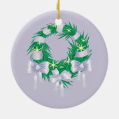 Toggenburg Goat Wreath Holiday Ornament (Achterkant)
