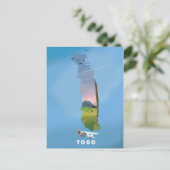 Togo Afrikaanse platenreisafdrukken Briefkaart (Staand voorkant)