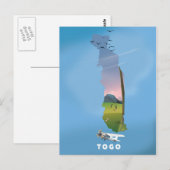 Togo Afrikaanse platenreisafdrukken Briefkaart (Voorkant / Achterkant)