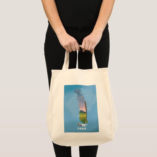 Togo Afrikaanse platenreisafdrukken Tote Bag (Voorkant (product))