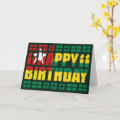 Togo Flag Birthday Kaart (Gele Bloem)