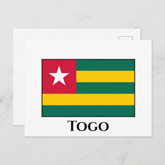 Togo Flag Briefkaart (Voorkant / Achterkant)