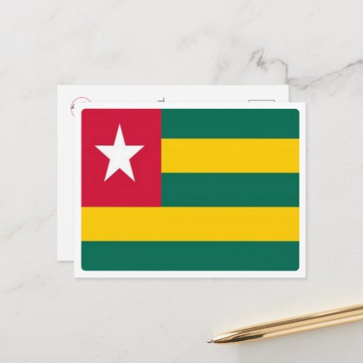 Togo - Flag - Briefkaart (Voorkant / Achterkant in situ)
