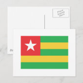 Togo Flag Briefkaart (Voorkant / Achterkant)