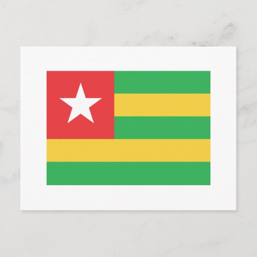 Togo Flag Briefkaart (Voorkant)