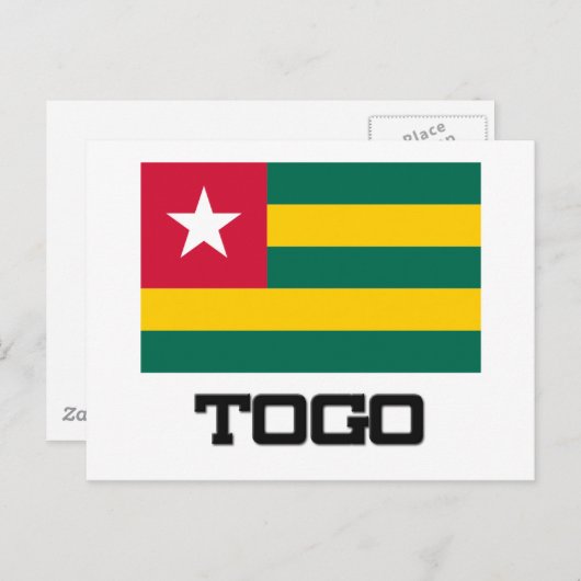 Togo Flag Briefkaart (Voorkant / Achterkant)