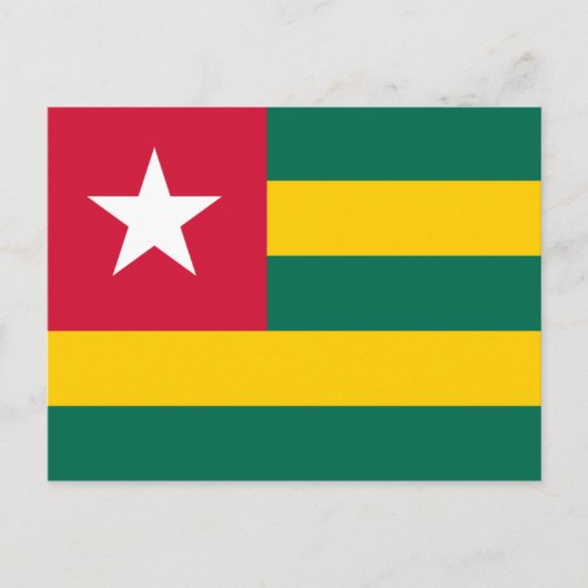 Togo Flag Briefkaart (Voorkant)