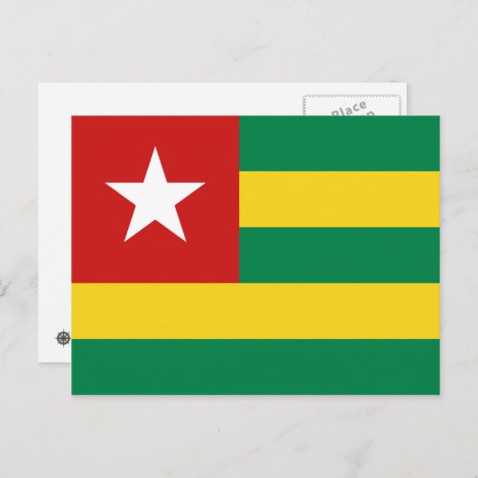 Togo Flag Briefkaart (Voorkant / Achterkant)