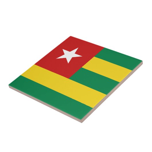 Togo Flag Ceramic Tegel Tegeltje (Zijkant)
