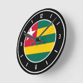 Togo Flag Elegant Ronde Klok (Hoek)