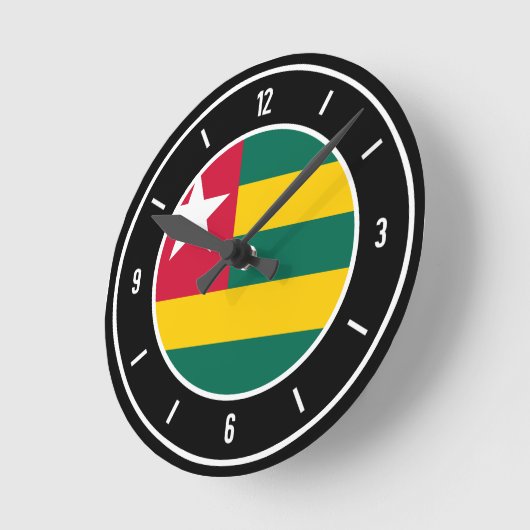 Togo Flag Elegant Ronde Klok (Hoek)