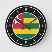 Togo Flag Elegant Ronde Klok (Voorkant)