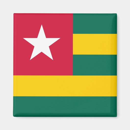 Togo Flag Magneet (Voorkant)