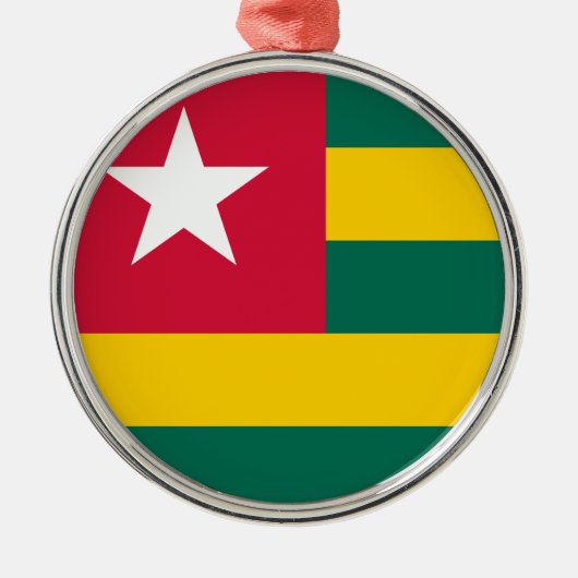 Togo Flag Metalen Ornament (Voorkant)