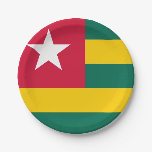 Togo Flag Papieren Bordje (Voorkant)