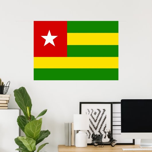 Togo Flag Poster (Thuiskantoor)
