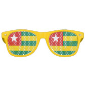 Togo Flag Retro Zonnebril (Voorkant)