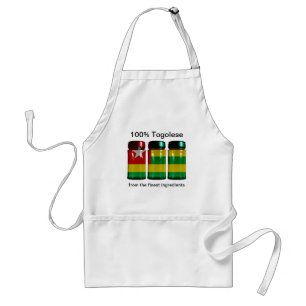 Togo Flag Spice Jars Schort