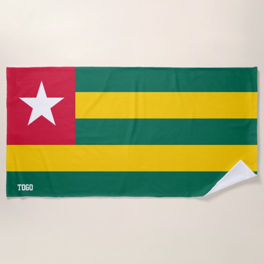 Togo Flag Splendid Patriotic Strandlaken (Voorkant)