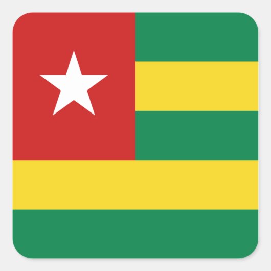 Togo Flag Sticker (Voorkant)